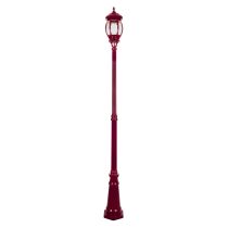 Vienna Three Head Curved Arm Tall Post Light Burgundy - 16012