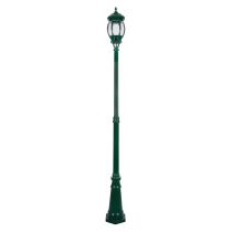 Vienna Three Head Curved Arm Tall Post Light Green - 16013	