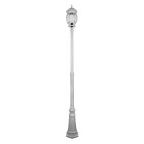 Vienna Three Head Curved Arm Tall Post Light White - 16015