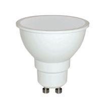 GLOBE LED GU10 6W 3000K FR 120D L53mm x OD 50mm (470 Lumens) WTY 1YR (White finish)