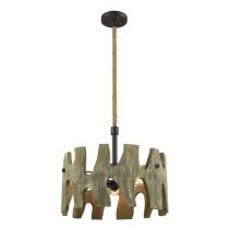 PENDANT ES RND Weathered Grey Wood WTY  HOPI01 CLA Lighting