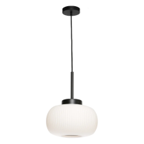 Hutton 1 Light Pendant Black - HUTT1PBLK