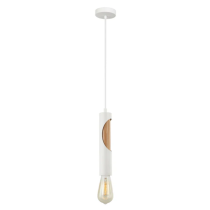 IDA Interior Iron & Blonde Wood Tube Pendant Lights IDA2