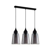 JEREZ Modern Ellipse Glass Flat Top 3 Pendant Lights JEREZ2X3S