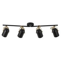 Lotus 4 light Spot bar Metal, Plastic Black/Brass - 50130103