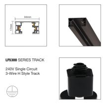 Kit TRACK 1M BLACK 2x BARIL & 2x GLOBES OL85301