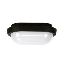 KOMBI LED OVAL Double Insulated Bulkhead BLACK 4000K - LF7551BK