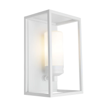 Liam 1 Light Exterior Wall Light White - LIAM1EWHT