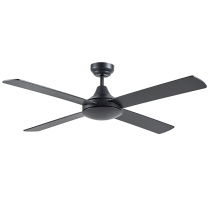 Four Seasons Link 1220mm 4 Blade Ceiling Fan Only Matt Black - FSL124M