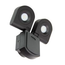 CURO TWIN LED Outdoor FLOOD LIGHT 4000K BLACK - LW7452BK