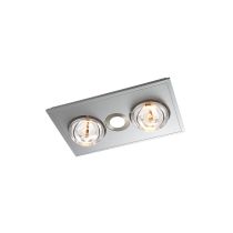 MYKA 2 - Slimline 3 in 1 with 2 x 275w Infrared Heat Lamps, 10W LED Downlight and side ducted exhaust - Silver M2HDLXS Ventair