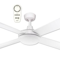 Lifestyle DC 52" 1300mm White Ceiling Fan With 24W Dimmable LED Light CCT - DLDC1343WR