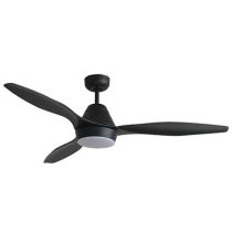 Triumph 1250mm 3 Blade Ceiling Fan with 16w LED Light Tricolour Matt Black - MTF1333MM