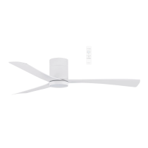 Metro DC Close to Ceiling 52" Hugger Smart WIFI Ceiling Fan With CCT LED Light White MDCM1333W