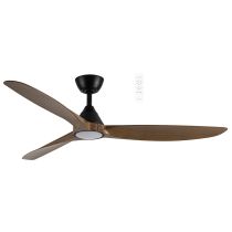 Seaforth DC 56" SMART WIFI Ceiling Fan With Dimmable CCT LED Light Matt Black with Teak Blade MDCS1433MT