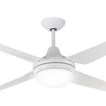 Mercator Clare Ceiling Fan with Light – White 53″