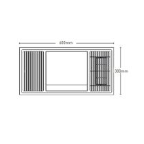 Mercator Mercury 3-in-1 Bathroom Heater 2000W PTC Heating Element in Black - BH212ESWBK