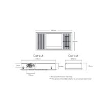 Mercator Mercury 3-in-1 Bathroom Heater 2000W PTC Heating Element in White - BH212ESWWH