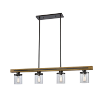 MET Wood Frame Pendant Light METI02