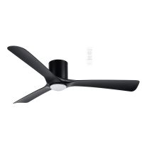 MFDC1333M Fresno DC Close to Ceiling 3 ABS Blade 1320mm Hugger WIFI & Remote Control Ceiling Fan with Variable Dim 16w CCT LED Light Matt Black