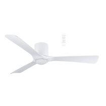 Fresno Close to Ceiling 52" Hugger Smart WIFI Ceiling Fan with Dimmable CCT LED Light Matt White MFDC1333W