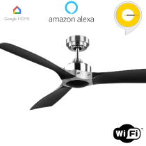 Minota Smart DC Ceiling Fan 52" Brushed Chrome & Black - FC620133GBC