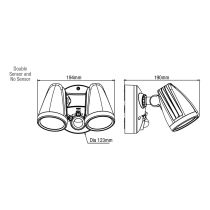 Tradetec Fortress Double Spot Sensor Flood Light