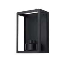 Vancouver E27 Flush Wall Exterior Small Matt Black - MLXVE27FSM