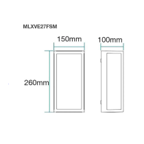 Vancouver E27 Flush Wall Exterior Small Matt Black - MLXVE27FSM