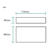 Modus 6W LED Tricolour Wall Exterior Small White - MLXM3456W