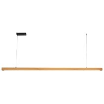 Mercator Vior 180cm 30w LED Natural Timber Wooden Linear Ceiling Pendant Light in Wood Finish. MPLS002NAT-L. Kitchen island bench dining table. Light bar.