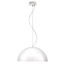 Medium Retro Modern Shade Pendant White, Silver/Grey 75W MS500-WHSI Superlux