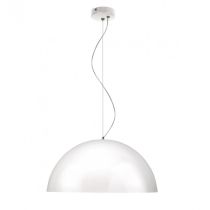 Large Retro Modern Shade Pendant White, Silver/Grey 75W MS600-WHSI Superlux