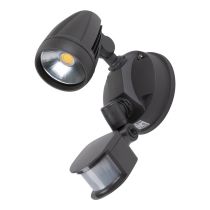 Muro 15 Watt Single Head LED Spotlight with Sensor Dark Grey / Tri Colour - 25057	