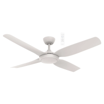 Viper DC 48" Smart WIFI Ceiling Fan with Dimmable CCT LED Light Matt White MVDC1243W