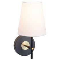 WILSHIRE WALL LIGHT MATT BLACK & BRUSHED BRASS