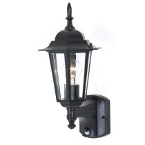 BLACK Tilbury Exterior Wall Lantern with Sensor