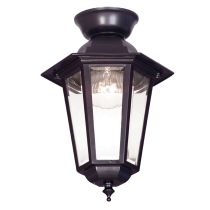 Tilbury 1 Light Exterior Ceiling Lantern - COLOUR - BLACK 