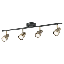 Noah 4 X 5W GU10 Spotlight - Brass & Black Finish- A20034AB