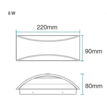 Nova 6W LED Tricolour Wall Exterior Small Matt Black - MLXN3456M