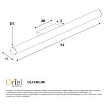 TRELLA.90 CTS VANITY LIGHT CHROME OL51360/90CH