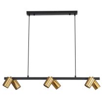 BRIDGE 6 LIGHT GU10 PENDANT BLACK OL56013/6SB