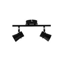 YARRA BLACK 2 LIGHT LED READY SPOTLIGHT - OL58811/2BK