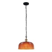 MAISON.27 AMBER HALOPHANE GLASS PENDANT - OL62255/27AM