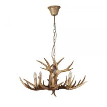 HYORT 6 LIGHT PENDANT KD NATURAL FINISH E14 OL65272/6