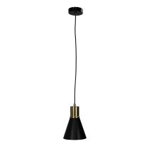 COMO SINGLE Antique Brass Black and Antique Brass single pendant - OL67511AB