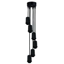 POP 6 LIGHT Black Multi Drop 180cm Suspension - OL69286BK