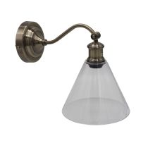 ABBY WALL LIGHT ANT BRASS / CLEAR OL69385AB