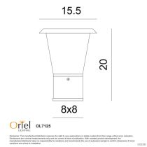 OBLIK PILLAR MOUNT OUTDOOR LIGHT BLACK OL7125BK