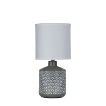 CELIA TABLE LAMP GREY w/ WHITE SHADE - OL90117GY